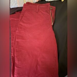 Burgundy gap khakis